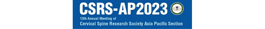 13th Annual Meeting of Cervical Spine Research Society -Asia Pacific Section-
